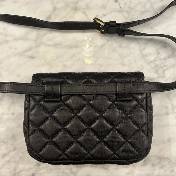 Michael Kors Sloan Black Quilted Leather Belt Bag - Picture 5 of 16